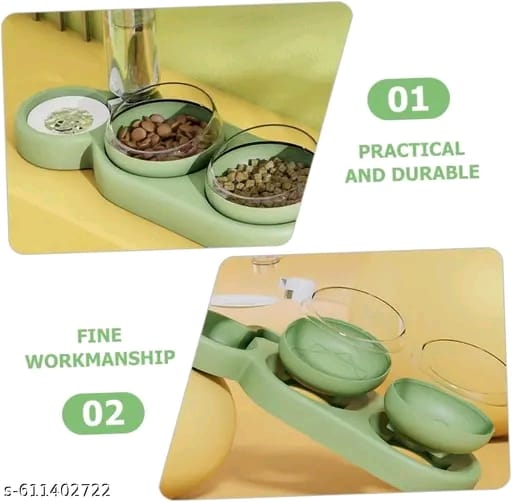 3-in-1 Automatic Pet Feeder with Water Bottle