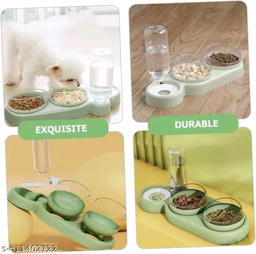 3-in-1 Automatic Pet Feeder with Water Bottle